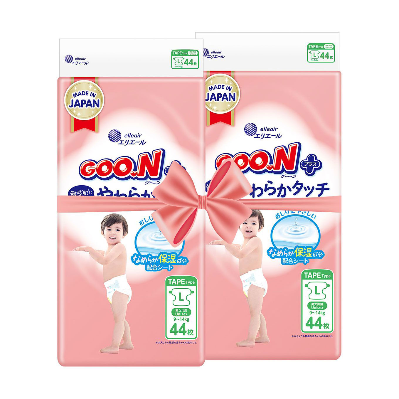 Підгузки Goo.N Plus розмір L (9-14 кг), 88 шт